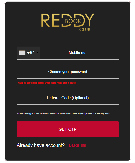 Reddy Book Club Sign Up form